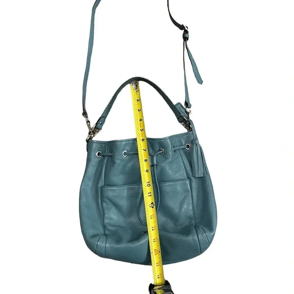 Coach Avery drawstring tote shoulder bag in blue NWOT